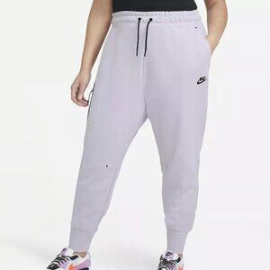 Nike Women's Lilac Black Sportswear Tech Fleece Mid-Rise Jogger Pant Size 1X